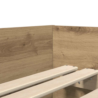 Bed Frame with Drawer Artisan Oak 100 x 200 cm Solid Pine Wood