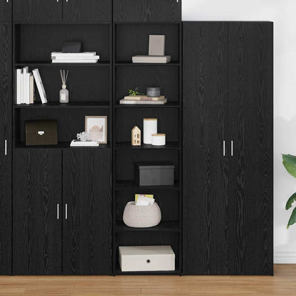 Cabinet Black Oak 50 x 41 x 185 cm Engineered Wood