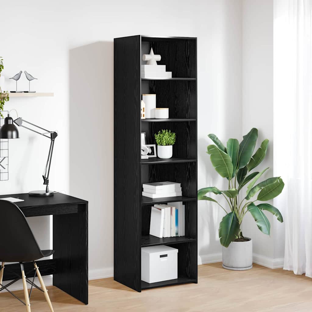 Cabinet Black Oak 50 x 41 x 185 cm Engineered Wood