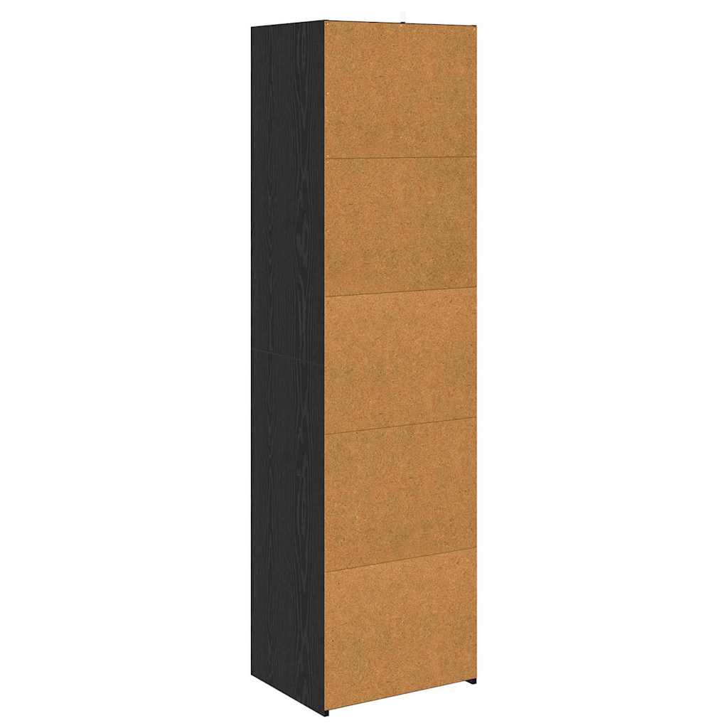 Cabinet Black Oak 50 x 41 x 185 cm Engineered Wood