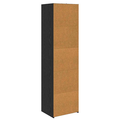 Cabinet Black Oak 50 x 41 x 185 cm Engineered Wood