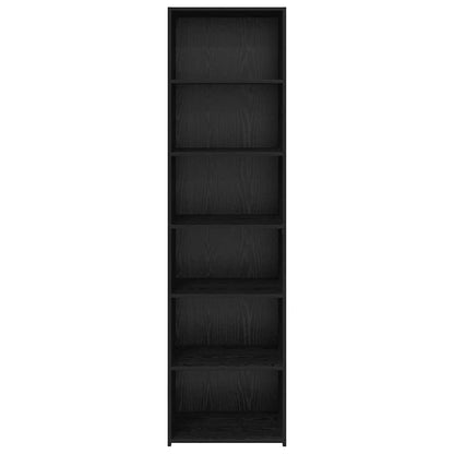 Cabinet Black Oak 50 x 41 x 185 cm Engineered Wood