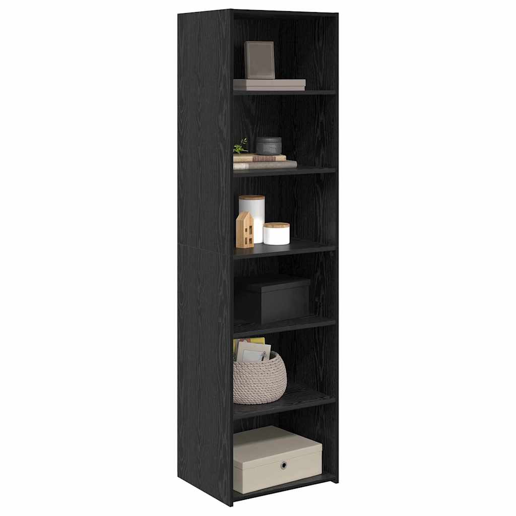 Cabinet Black Oak 50 x 41 x 185 cm Engineered Wood