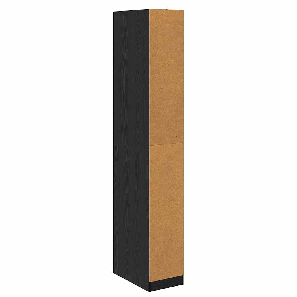 Wardrobe Black Oak 50 x 30 x 200 cm Engineered Wood