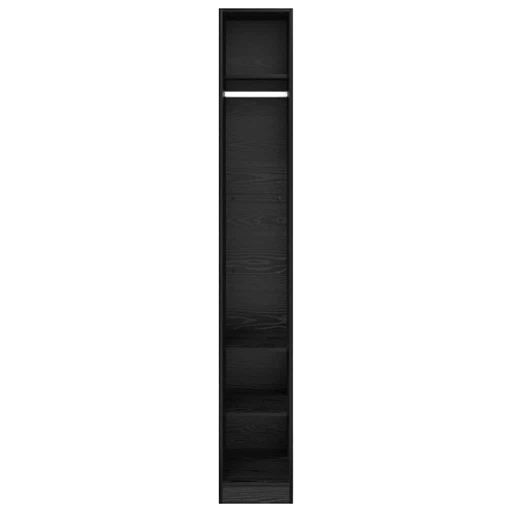Wardrobe Black Oak 50 x 30 x 200 cm Engineered Wood