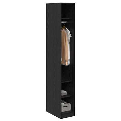 Wardrobe Black Oak 50 x 30 x 200 cm Engineered Wood