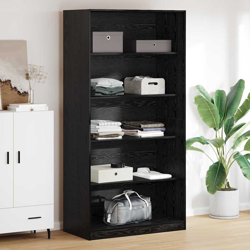 Wardrobe Black Oak 100 x 50x 200 cm Engineered Wood
