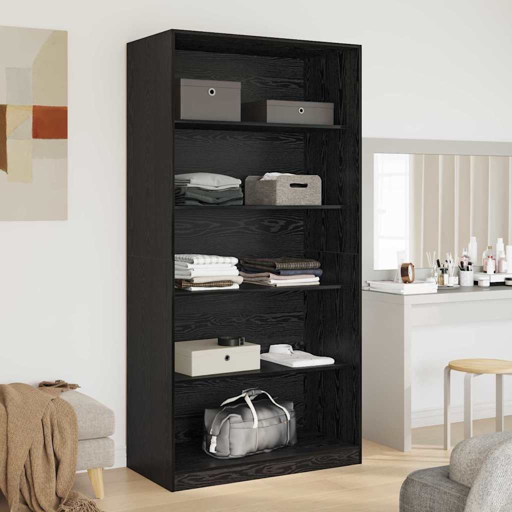 Wardrobe Black Oak 100 x 50x 200 cm Engineered Wood