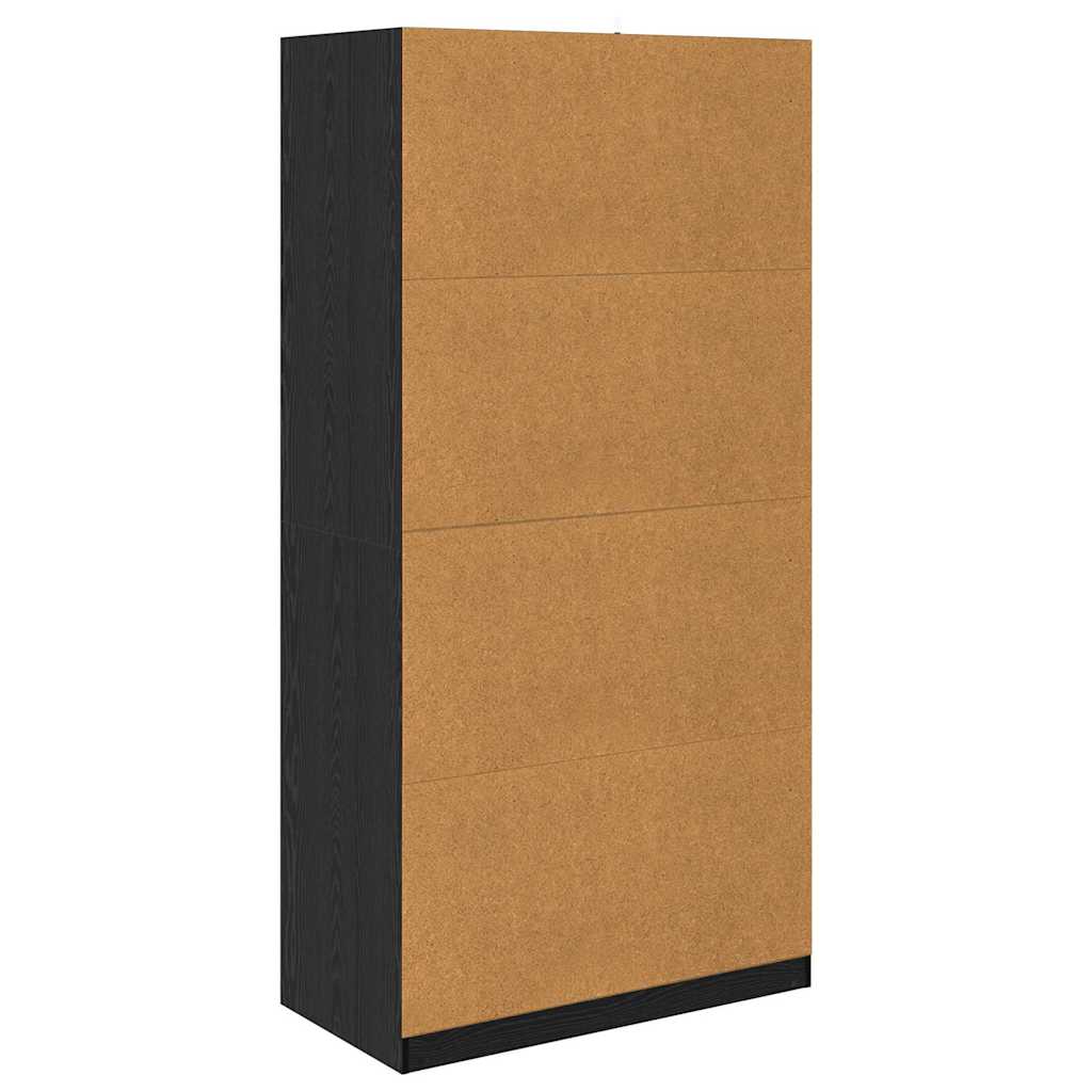 Wardrobe Black Oak 100 x 50x 200 cm Engineered Wood