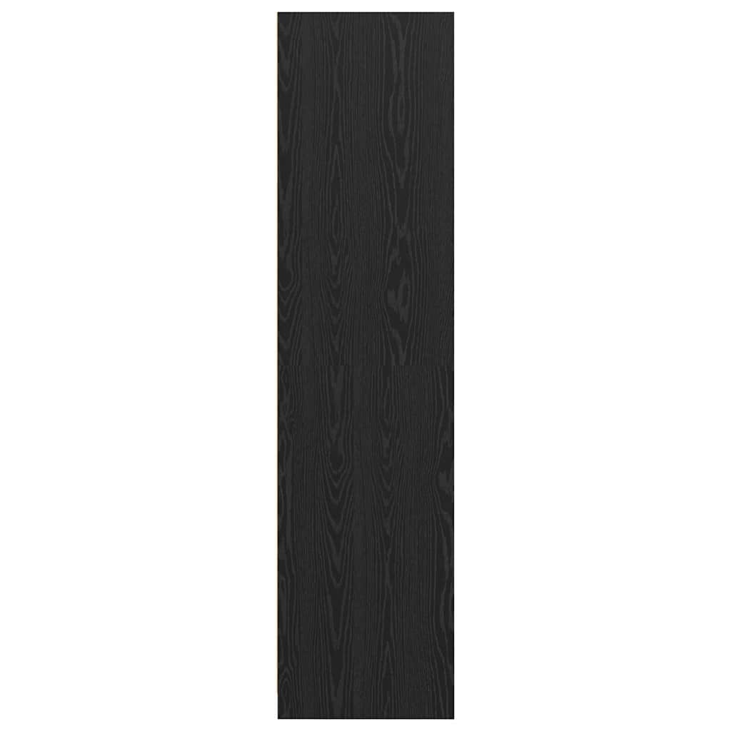 Wardrobe with Drawer Black Oak 50 x 30 x 200 cm Engineered Wood