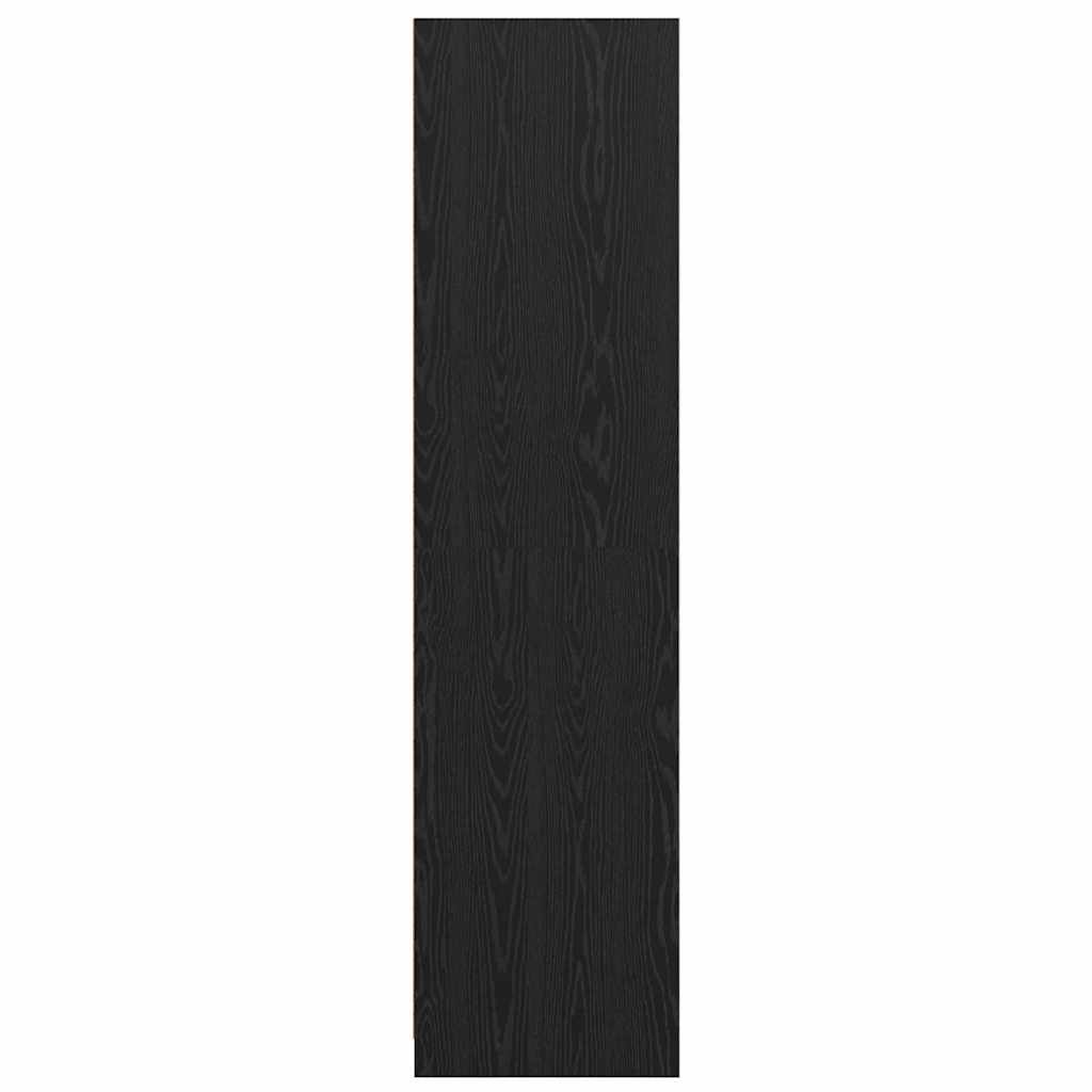Wardrobe with Drawer Black Oak 80 x 50 x 200 cm Engineered Wood