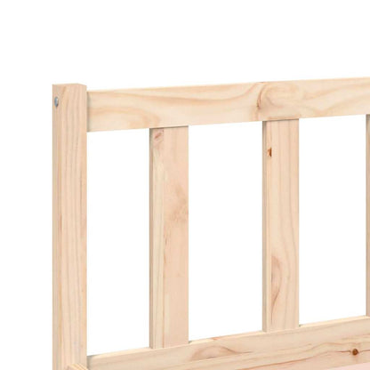Bed Frame Natural 152 x 203 cm Solid Pine Wood