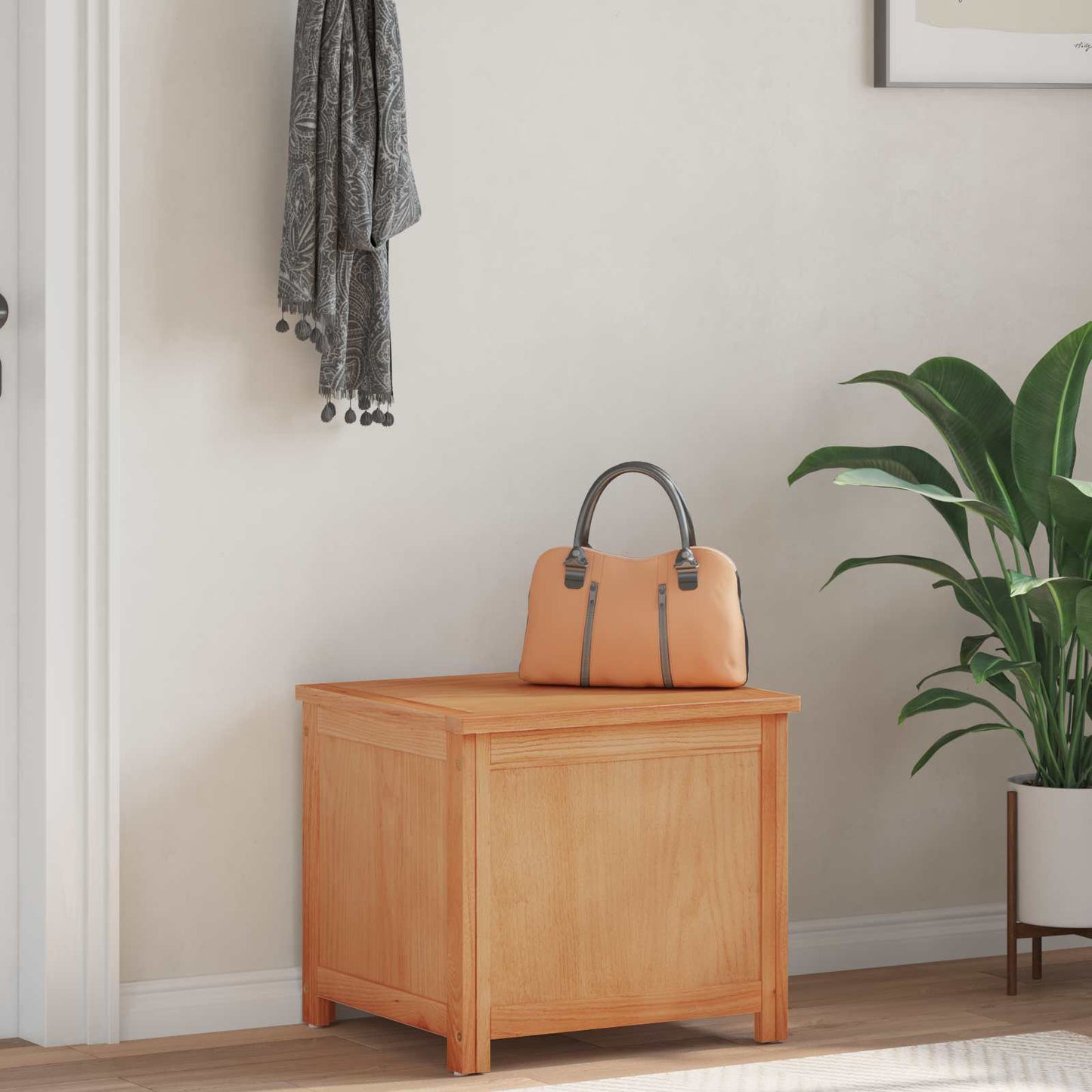 Storage Box 50 x 45 x 45 cm Engineered Wood with Oak Veneer