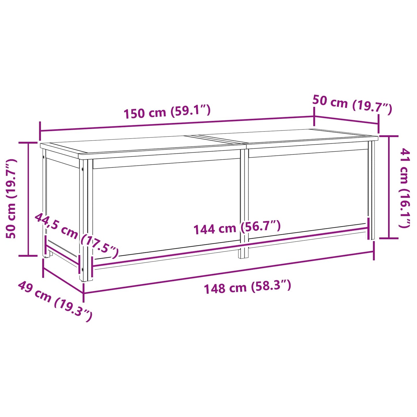Storage Box Natural Engineered Wood