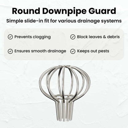 Gutter Leaf Guard 2 pcs Silver 50 mm Stainless Steel