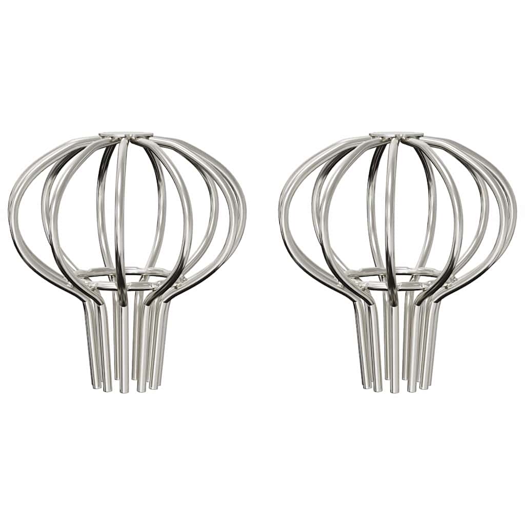 Gutter Leaf Guard 2 pcs Silver 50 mm Stainless Steel