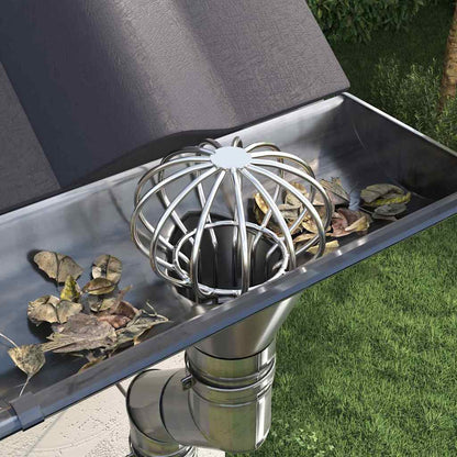 Gutter Leaf Guard 2 pcs Silver 75 mm Stainless Steel