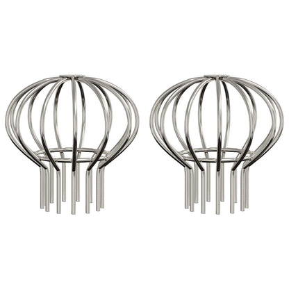 Gutter Leaf Guard 2 pcs Silver 75 mm Stainless Steel