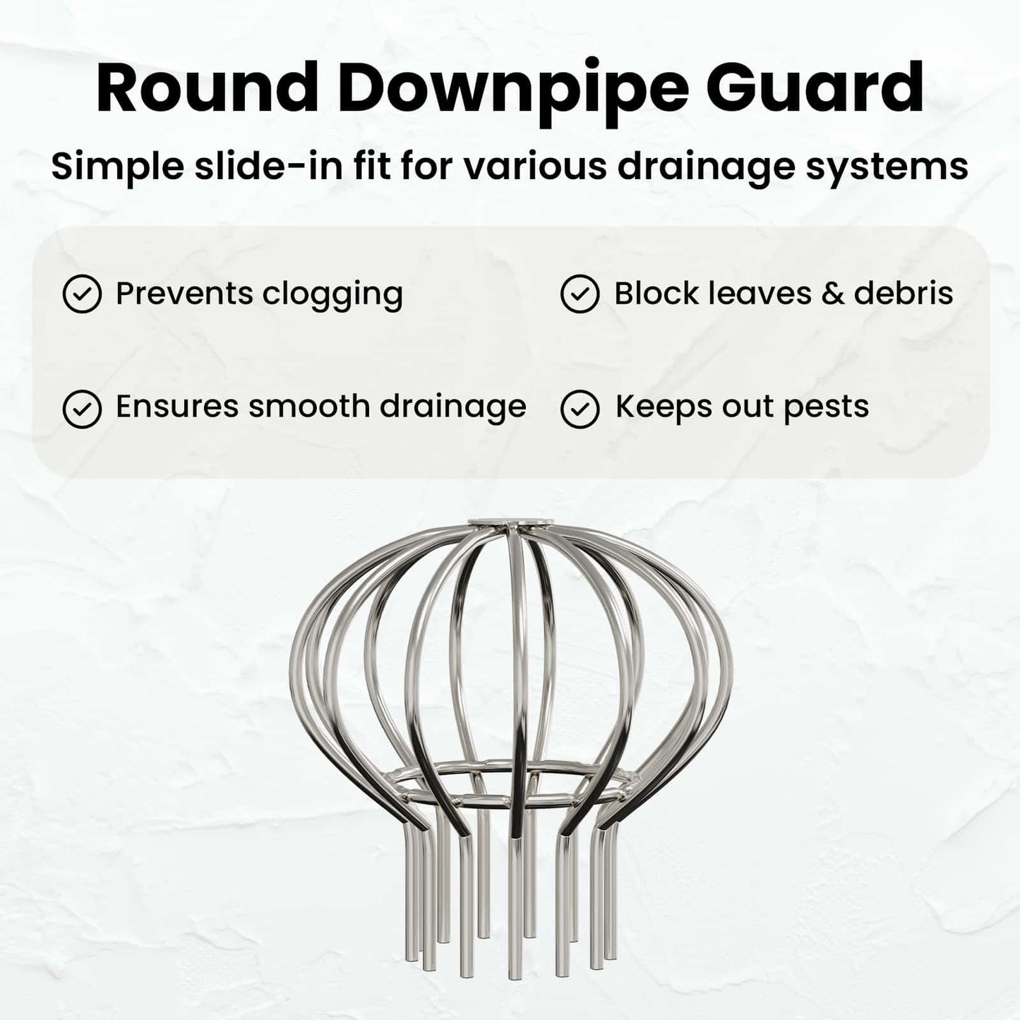 Gutter Leaf Guard 8 pcs Silver 75 mm Stainless Steel