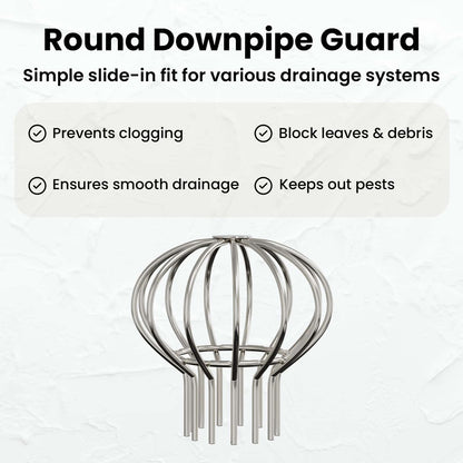 Gutter Leaf Guard 8 pcs Silver 75 mm Stainless Steel
