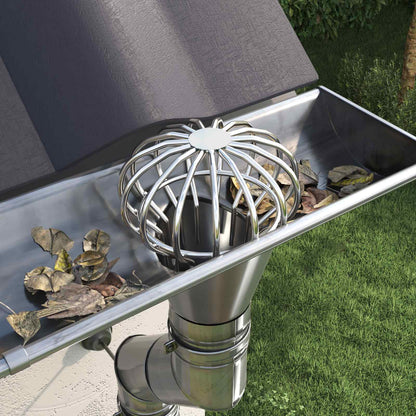 Gutter Leaf Guard 8 pcs Silver 110 mm Stainless Steel