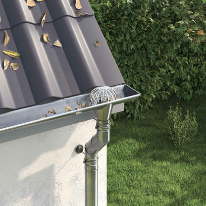 Gutter Leaf Guard 8 pcs Silver 110 mm Stainless Steel