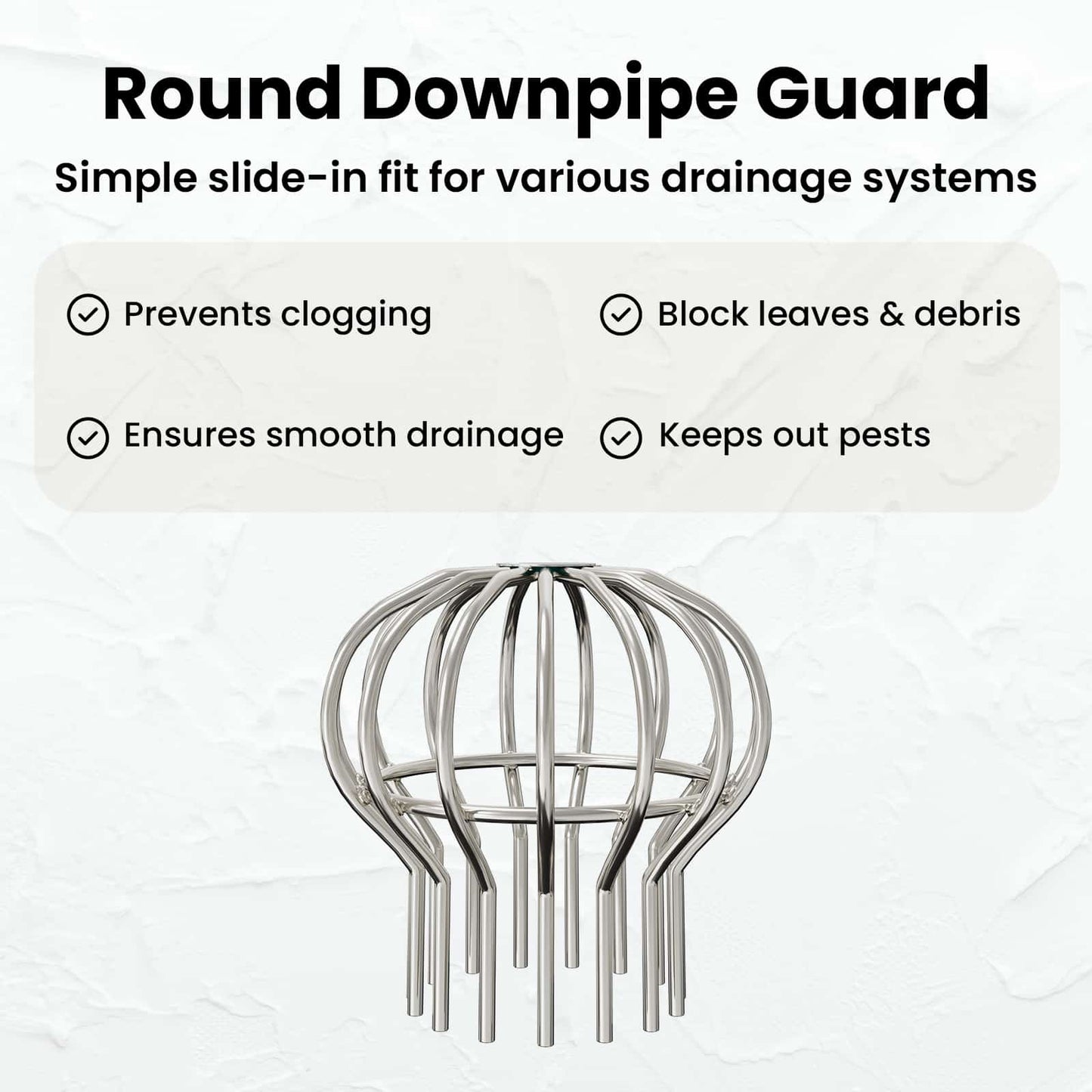 Gutter Leaf Guard 8 pcs Silver 110 mm Stainless Steel