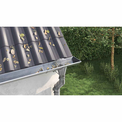 Gutter Leaf Guard 2 pcs Silver 160 mm Stainless Steel
