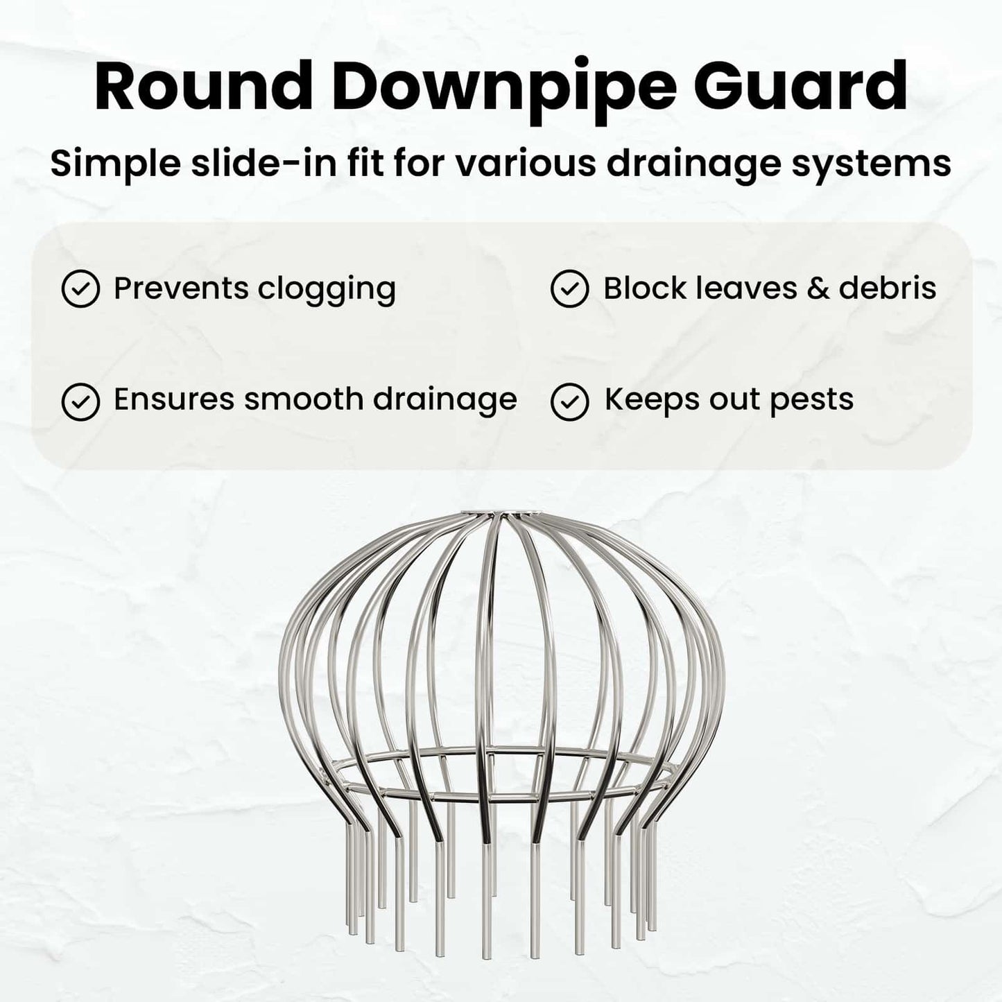 Gutter Leaf Guard 8 pcs Silver 160 mm Stainless Steel