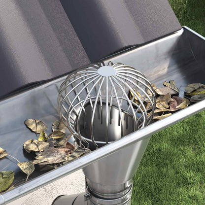 Gutter Leaf Guard 8 pcs Silver 200 mm Stainless Steel