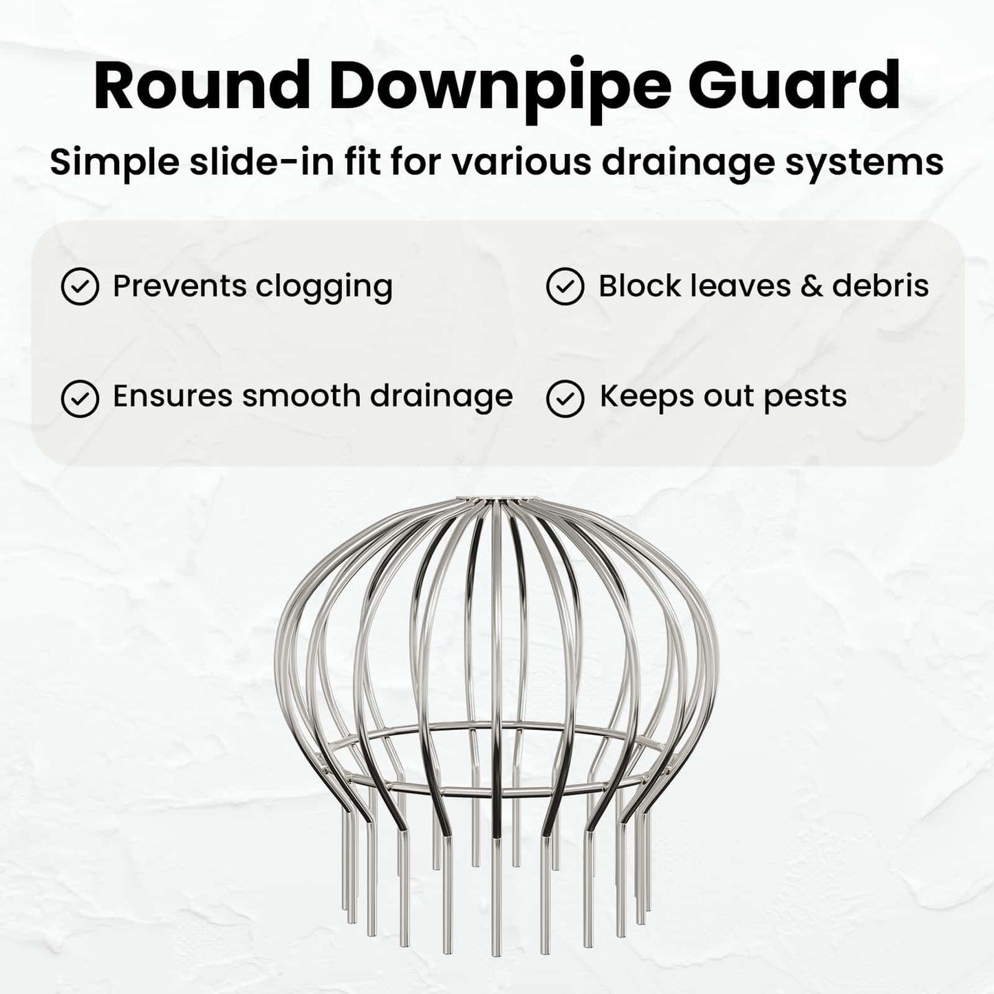 Gutter Leaf Guard 8 pcs Silver 200 mm Stainless Steel