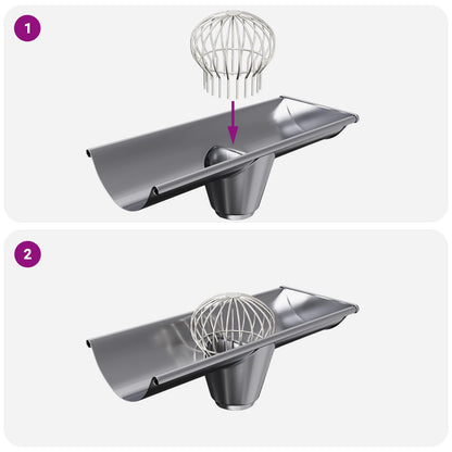 Gutter Leaf Guard 8 pcs Silver 200 mm Stainless Steel
