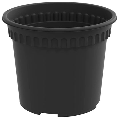 Round Flower Pot 6 pcs Black Ø 12.5 x 10 cm Plastic