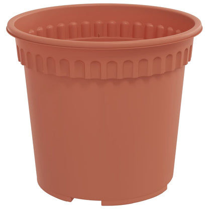 Round Flower Pot 24 pcs Brick Red Ø 15 x 12 cm Plastic