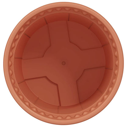 Round Flower Pot 24 pcs Brick Red Ø 15 x 12 cm Plastic