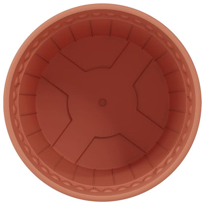 Round Flower Pot 24 pcs Brick Red Ø 17 x 14 cm Plastic
