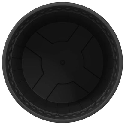 Round Flower Pot 24 pcs Black Ø 17 x 14 cm Plastic