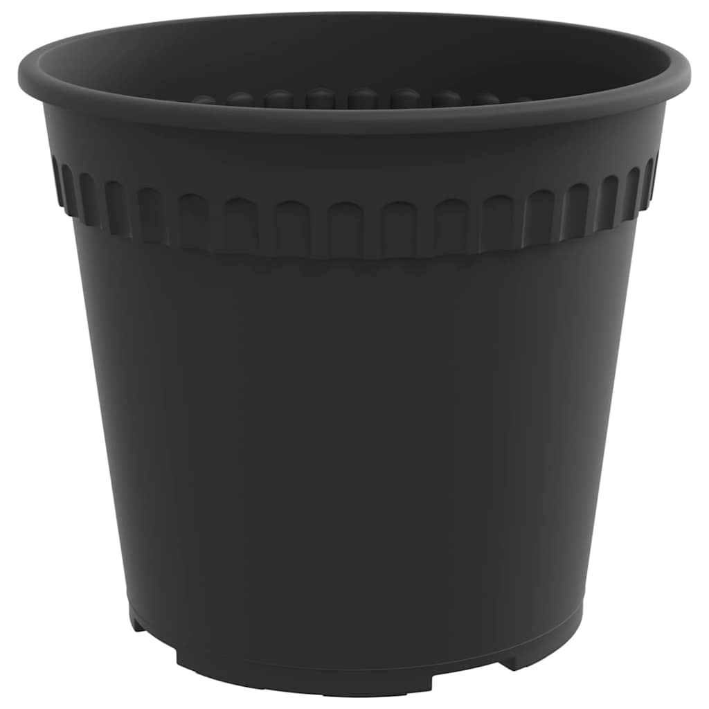 Round Flower Pot 24 pcs Black Ø 19 x 16 cm Plastic