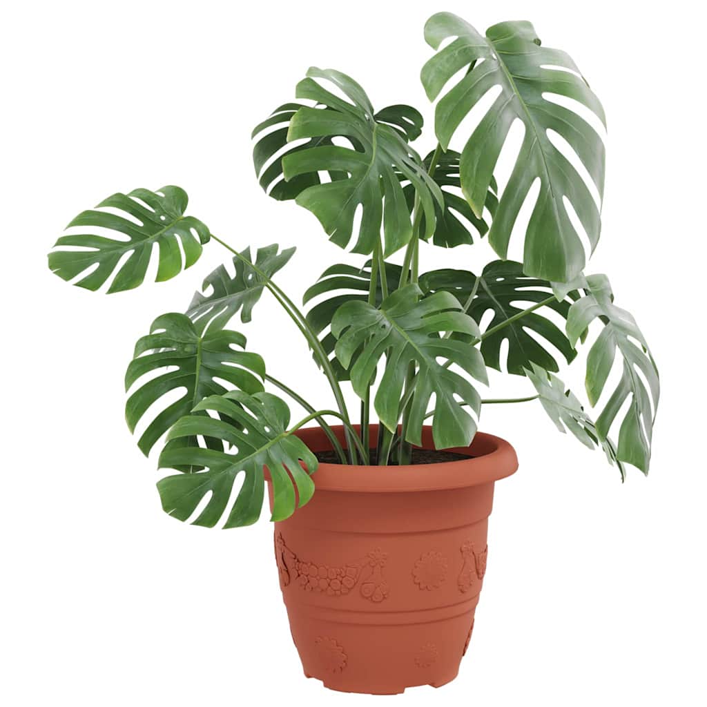 Round Flower Pot 6 pcs Brick Red Ø 30 x 25 cm Plastic