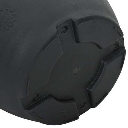 Round Flower Pot 6 pcs Black Ø 26 x 21.5 cm Plastic