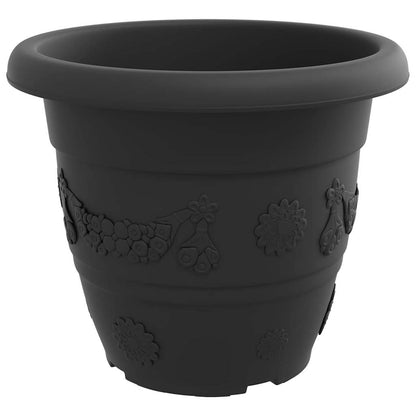 Round Flower Pot 6 pcs Black Ø 39 x 32 cm Plastic
