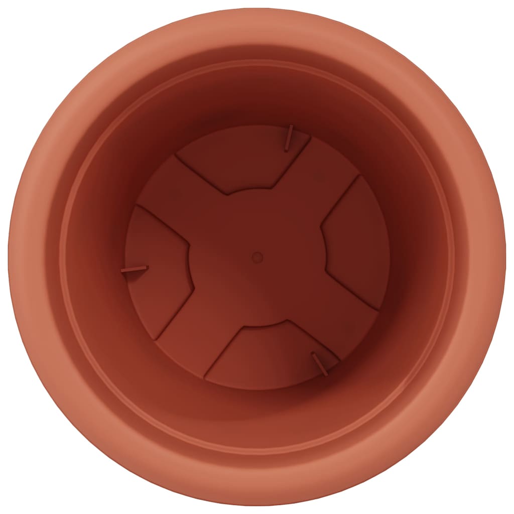 Round Flower Pot 24 pcs Brick Red Ø 30 x 25 cm Plastic