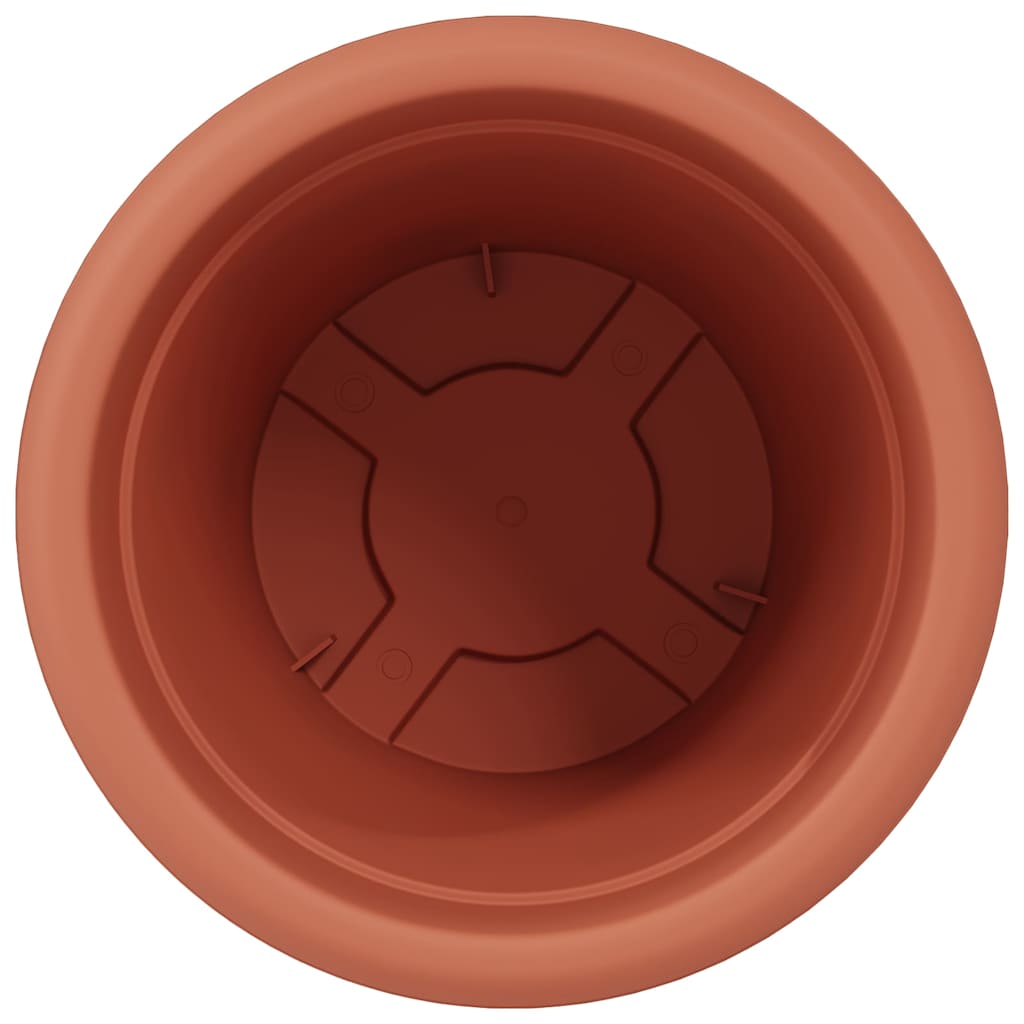 Round Flower Pot 24 pcs Brick Red Ø 34 x 28 cm Plastic