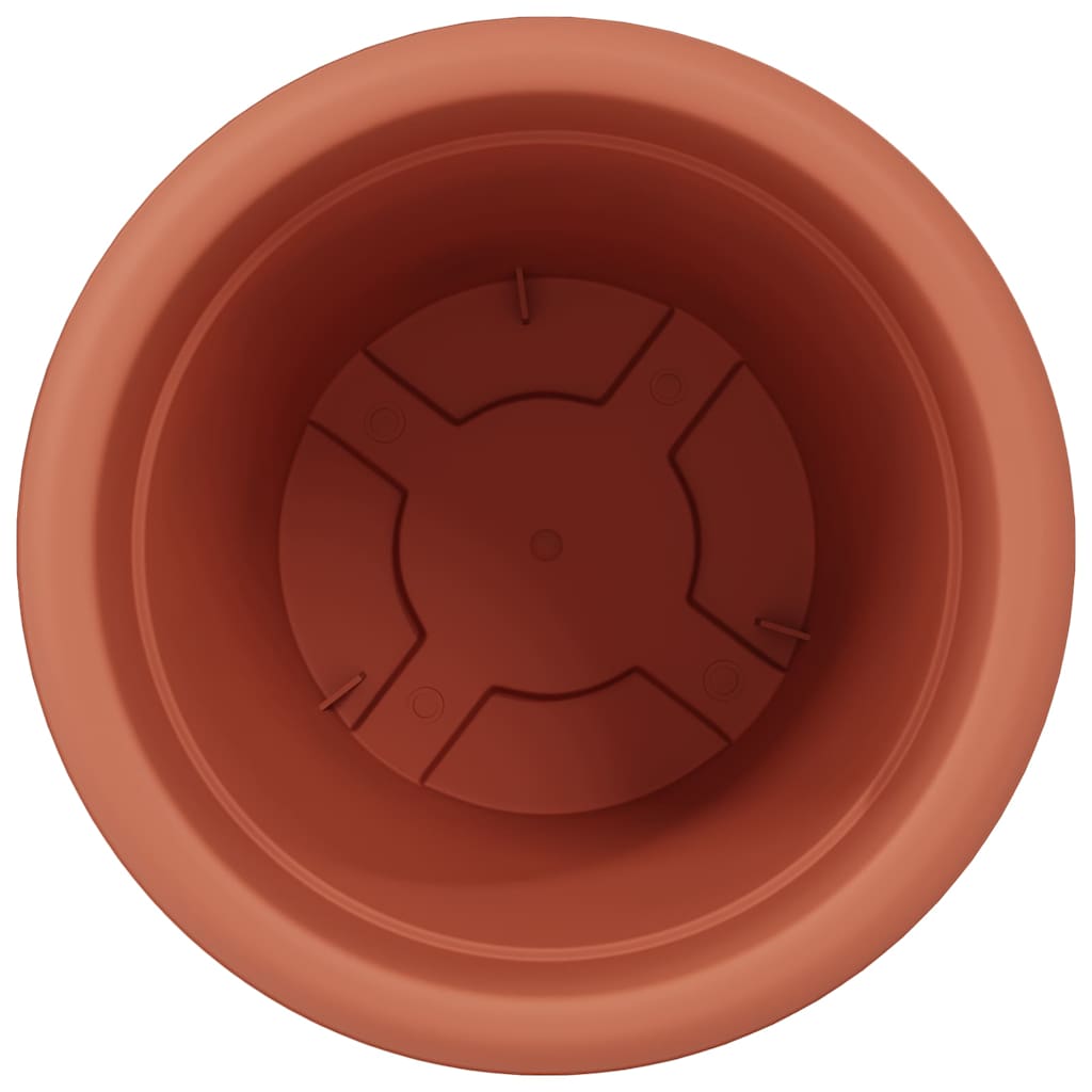 Round Flower Pot 24 pcs Brick Red Ø 39 x 32 cm Plastic