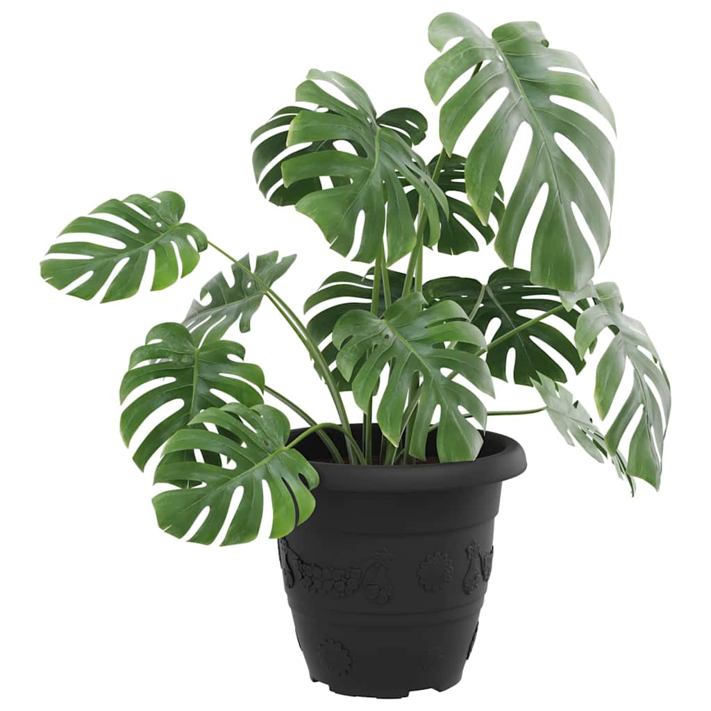 Round Flower Pot 24 pcs Black Ø 26 x 21.5 cm Plastic