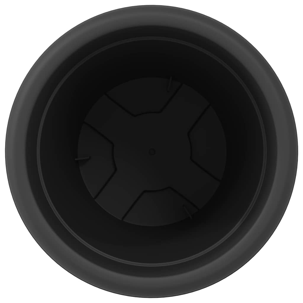 Round Flower Pot 24 pcs Black Ø 26 x 21.5 cm Plastic