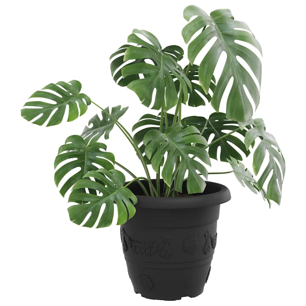 Round Flower Pot 24 pcs Black Ø 34 x 28 cm Plastic