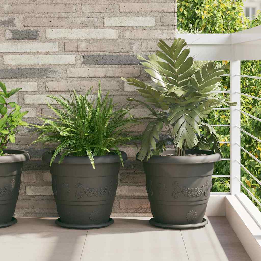 Round Flower Pot 24 pcs Black Ø 39 x 32 cm Plastic