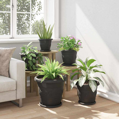Round Flower Pot 24 pcs Black Ø 39 x 32 cm Plastic
