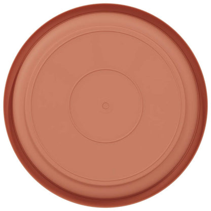 Round Flower Tray 6 pcs Brick Red Ø 14 x 2 cm Plastic